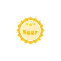beer cap icon on a white background, vector illustration
