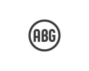 ABG logo design vector template