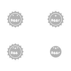beer cap icon on a white background, vector illustration