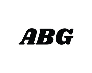 ABG logo design vector template