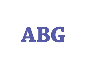 ABG logo design vector template