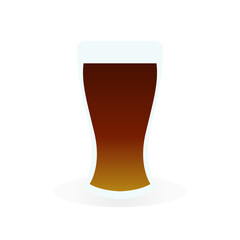 beer glass icon on a white background, vector illustration