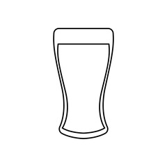 beer glass icon on a white background, vector illustration
