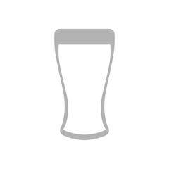 beer glass icon on a white background, vector illustration