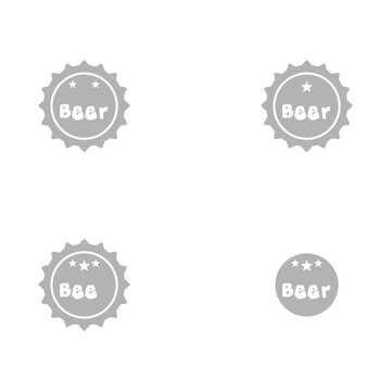 beer cap icon on a white background, vector illustration