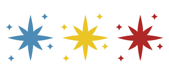 star icon on a white background, vector illustration - obrazy, fototapety, plakaty