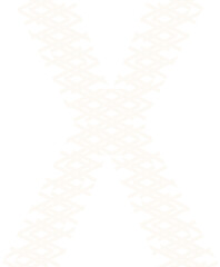 White pattern letter X
