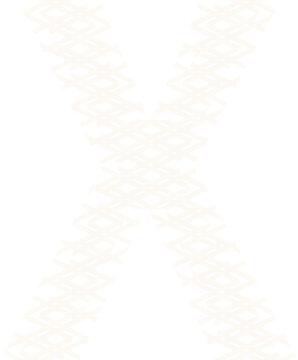White pattern letter X