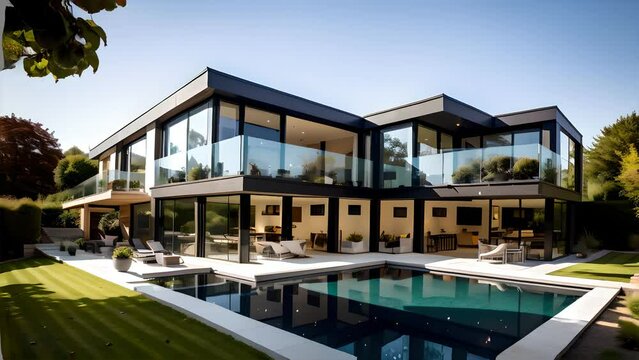 Holiday villa hotel zoom in