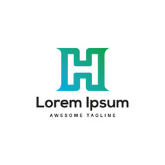 H Letter Logo Design Free Icon