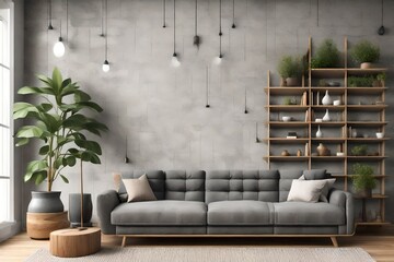 living interior with sofa