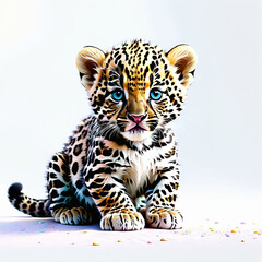 Cute animals, leopard cubs, pretty beasts