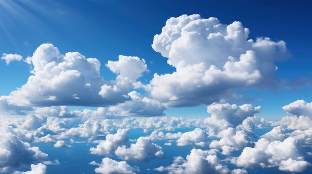 Blue Sky White Clouds Background, HD, Background Wallpaper, Desktop Wallpaper 