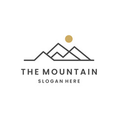 mountain logo template vector illustration design