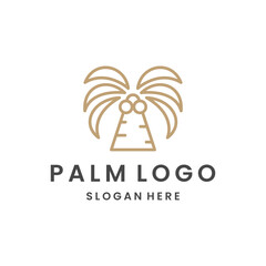 palm logo template vector illustration design