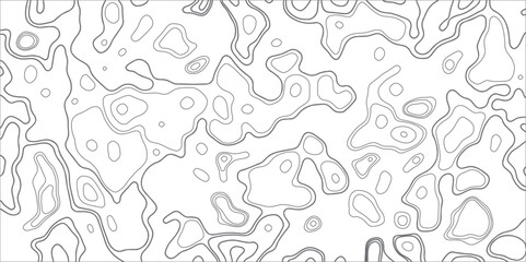 Fully editable and scalable vector illustration of topographic map on a light background. Great as an abstract background.