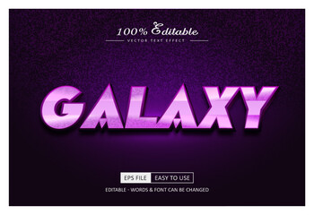 Galaxy text effect Shiny style with high quality
