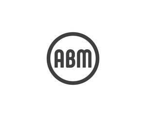 ABM logo design vector template