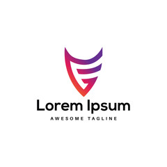 GE Letter Logo Design Free Icon