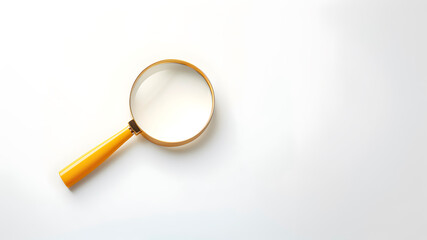 A magnifying glass isolated on white background