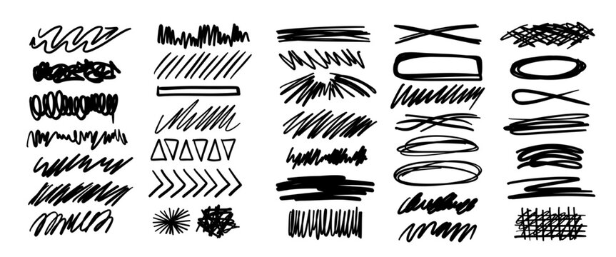 Hand drawn doodle vector set. Collection of cute hand drawn doodle.