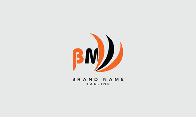 BM, MB, Abstract initial monogram letter alphabet logo design