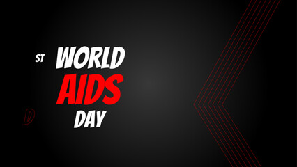 World Aids Day. Minimalist background with Luxury Style. Designed for web, banner, background, wallpaper, flyer, template, presentation, backdrop. vector illustration