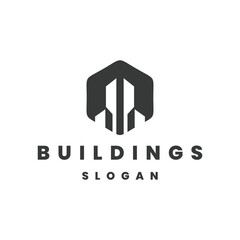 buildings logo template vector illustration design