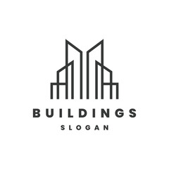 buildings logo template vector illustration design