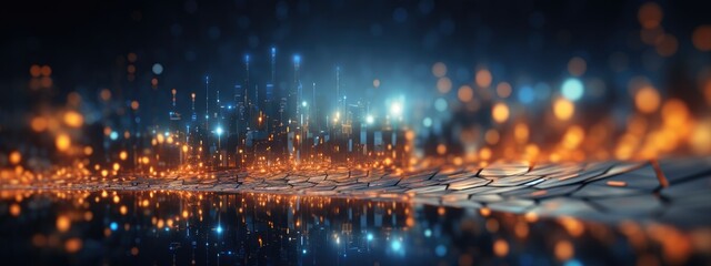 abstract concept of technology and data science background