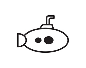 Submarine underwater icon vector illustration isolated 