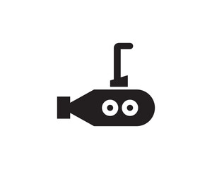 Submarine underwater icon vector illustration isolated 