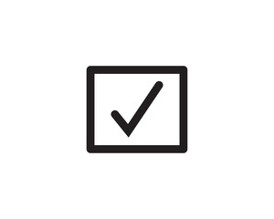 Tick mark checkbox icon vector symbol isolated illustration