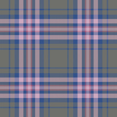 Plaid seamless pattern. Check fabric texture. Vector textile print.