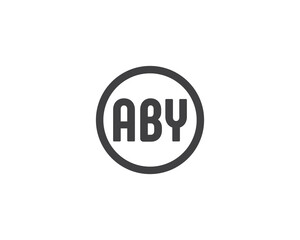 ABY logo design vector template