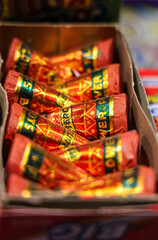 firecrackers kept for sell for festival and celebration from different angle