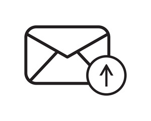 Mail message send icon vector design illustration