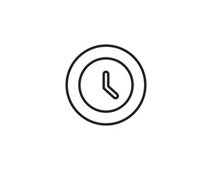Clock watch icon vector symbol design illustration