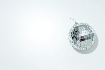 Fototapeta na wymiar Beautiful disco ball on a white background