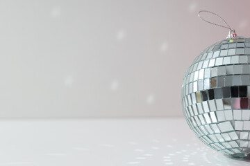 Beautiful disco ball on a white background