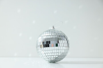 Beautiful disco ball on a white background
