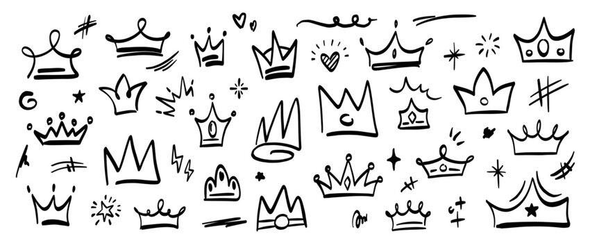 Hand drawn doodle vector set. Collection of cute hand drawn doodle.