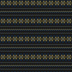 Ukrainian embroidery pattern with the colors of the flag of Ukraine. Vector illustration.