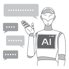 ベクター, イラスト, 人工知能, AI, インテリジェンス, chat, チャット, アンドロイド, サイバー, 未来, 近未来, 科学, ビッグデータ, ロボット, チャットbot, エレクトロニクス, コミュニケーション, loT, 電子頭脳, 回路, ディープラーニング, 学習, インターネット, 人工, CPU, スーパーコンピューター, chatGPT, スマートフォン, タブレット,