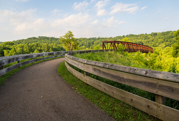 Fototapeta premium Hockhocking Adena Bikeway in Athens Ohio