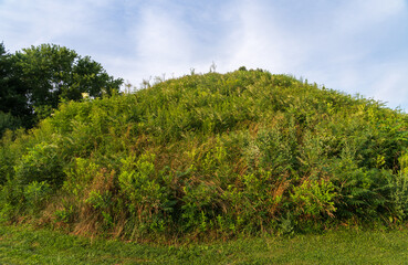Fototapeta na wymiar Native American Burial Mound in The Plains, Ohio