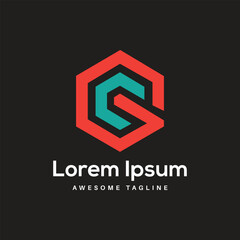 Fototapeta premium GC Letter Logo Design Free Icon