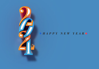 2024 Happy New Year 3d Gold Lettering Illustration.