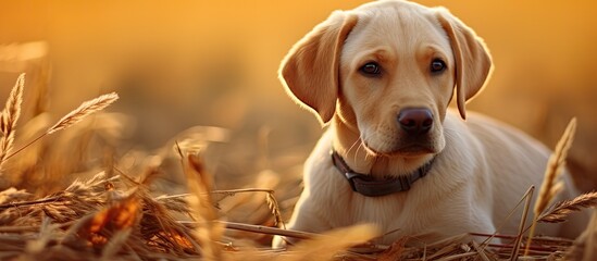 yellow Labrador young dog