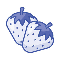 Take a look at this beautifully designed icon of strawberry, modern design style
